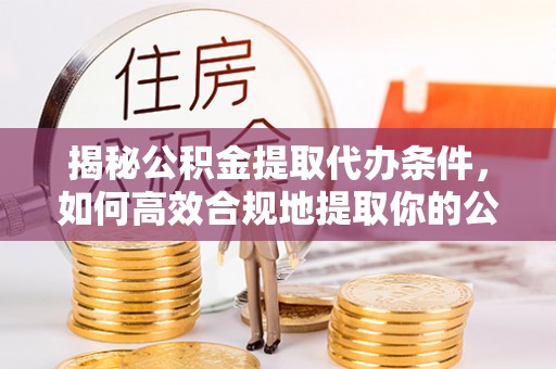 田林揭秘公积金提取代办条件，如何高效合规地提取你的公积金
