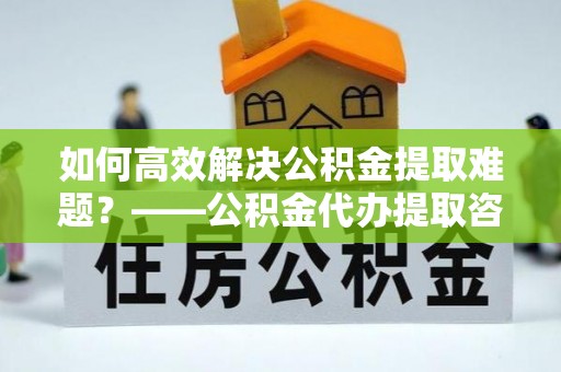 田林如何高效解决公积金提取难题？——公积金代办提取咨询服务全解析